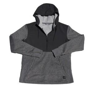 The North Face Women's Tech Sherpa Pullover Hoodie Gray Medium Fleece Half Zip